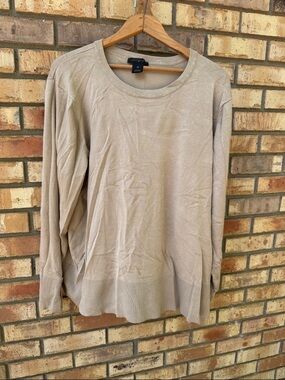 Investments Neutral Light Taupe Crewneck Sweater